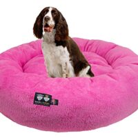 Pink Plush Dog Bed Made in USA