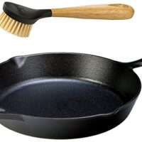 Cast Iron Skillet with Scrub Brush Made in USA