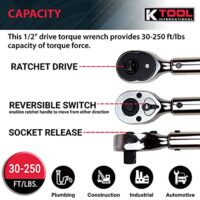 1/2 inch Adjustable Torque Wrench USA Made