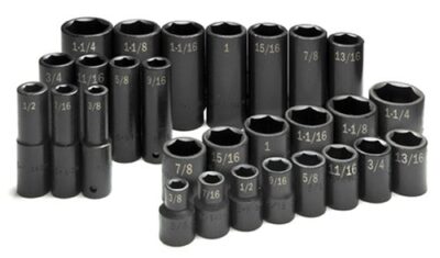 28 Piece Deep Impact Socket Set Made in USA