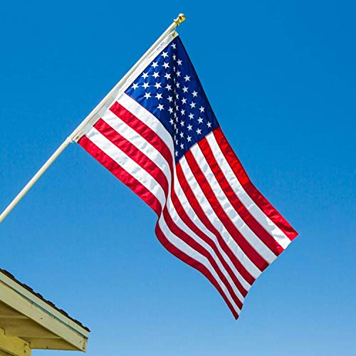 American Flag 3x5 ft Outdoor Heavy Duty Embroidered Stars Fade Resistance  Brass Grommets