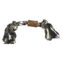 dog rope toy with cow bone