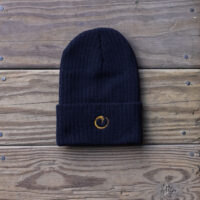 Navy Beanie Hat Made in USA.